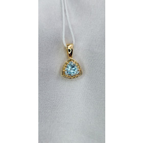 Підвіска із жовтого золота з топазом 0,310 ct